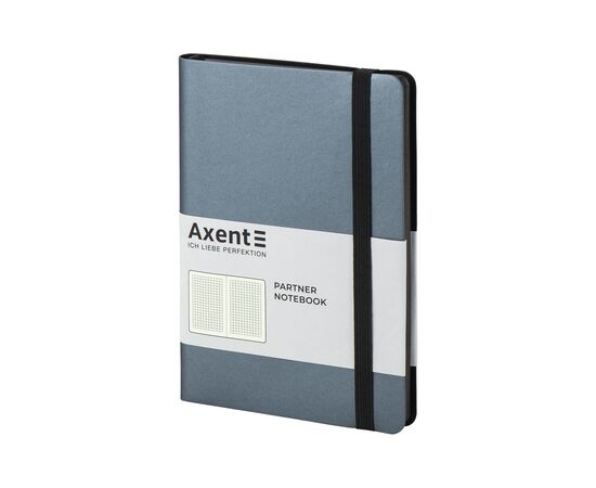 Блокнот Axent Partner Soft, 125х195, 96л, клет, серебряно-синий (8206-14-A), изображение 2 Блокнот Axent Partner Soft, 125х195, 96л, клет, серебряно-синий (8206-14-A), изображение 2