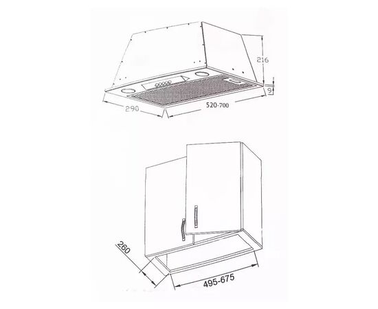 Вытяжка кухонная Borgio BBI (TR) 5840 black glass MU 850 (РН016564), изображение 6 Вытяжка кухонная Borgio BBI (TR) 5840 black glass MU 850 (РН016564), изображение 6