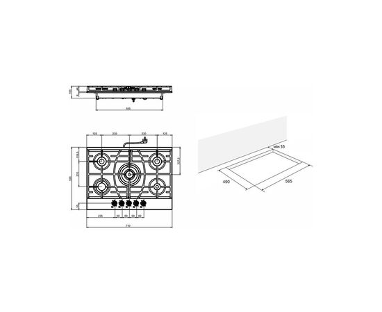 Варочна поверхня Eleyus KVINTA 70 WH CTF, зображення 10 Варочна поверхня Eleyus KVINTA 70 WH CTF, зображення 10