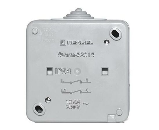 Выключатель REAL-EL Выключатель двойной (Storm-72015), изображение 3 Выключатель REAL-EL Выключатель двойной (Storm-72015), изображение 3