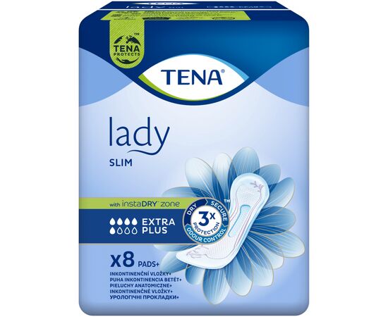 Урологические прокладки Tena Lady Slim Extra Plus 8 шт. (7322540592887/7322541451473), изображение 2 Урологические прокладки Tena Lady Slim Extra Plus 8 шт. (7322540592887/7322541451473), изображение 2
