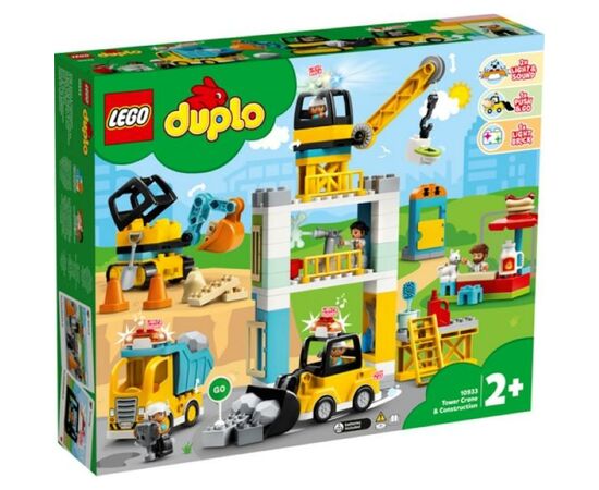 Конструктор LEGO Duplo Town Подъемный кран и строительство 123 детали (10933)