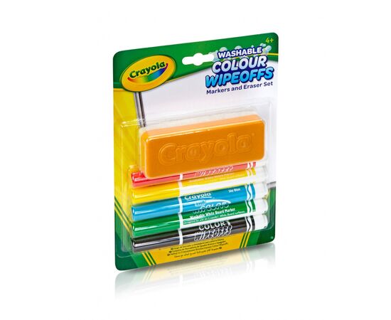 Фломастеры Crayola Набор Washable для сухого стирания с щеткой 5 шт (256417.012), изображение 5 Фломастеры Crayola Набор Washable для сухого стирания с щеткой 5 шт (256417.012), изображение 5