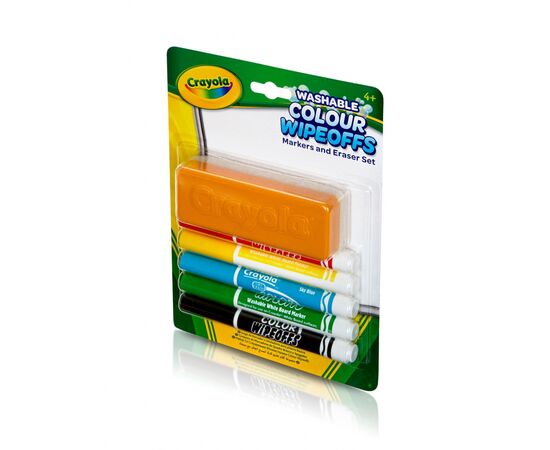 Фломастеры Crayola Набор Washable для сухого стирания с щеткой 5 шт (256417.012), изображение 6 Фломастеры Crayola Набор Washable для сухого стирания с щеткой 5 шт (256417.012), изображение 6