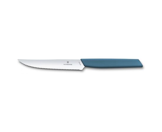 Кухонный нож Victorinox Swiss Modern SteakPizza 12 см Serrated Blue (6.9006.12W2)