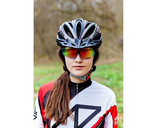 Шлем Velotrade с козырьком СIGNA WT-068 черно-красный М (54-57см) (HEAD-017), изображение 2