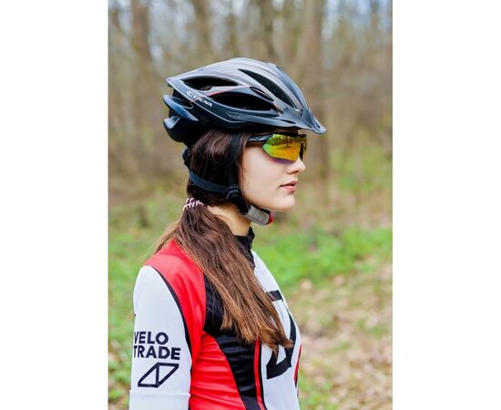 Шлем Velotrade с козырьком СIGNA WT-068 черно-красный М (54-57см) (HEAD-017), изображение 5