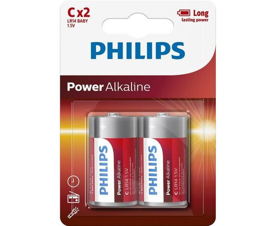 Батарейка Philips C LR14 Power Alkaline * 2 (LR14P2B/10)