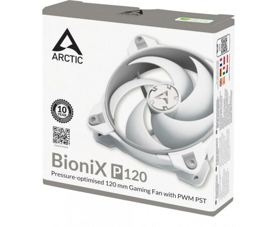 Кулер для корпуса Arctic BioniX P120 - Grey/White (ACFAN00167A), изображение 6 Кулер для корпуса Arctic BioniX P120 - Grey/White (ACFAN00167A), изображение 6