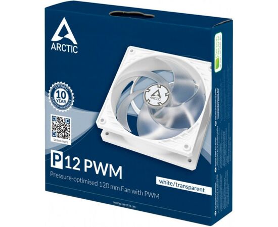 Кулер для корпуса Arctic P12 PWM White/Transparent (ACFAN00131A), изображение 6
