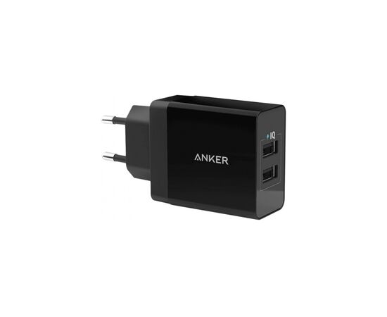Зарядний пристрій Anker PowerPort 2 - 24W 2-port USB Power IQ V3 (Black) (A2021L11)