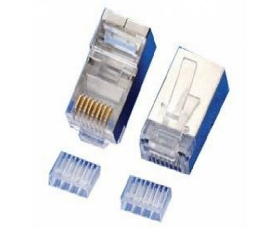 Коннектор RJ45 cat.6 FTP, экранированный, со вставкой, 50 шт Merlion (15066)