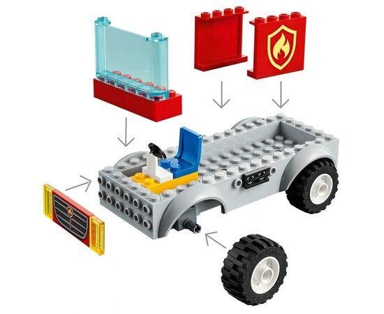 Конструктор LEGO City Fire Пожарная машина с лестницей 88 деталей (60280), изображение 6 Конструктор LEGO City Fire Пожарная машина с лестницей 88 деталей (60280), изображение 6