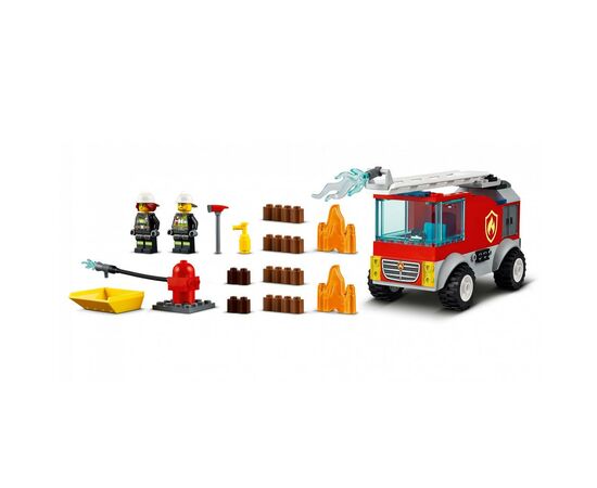 Конструктор LEGO City Fire Пожарная машина с лестницей 88 деталей (60280), изображение 7 Конструктор LEGO City Fire Пожарная машина с лестницей 88 деталей (60280), изображение 7