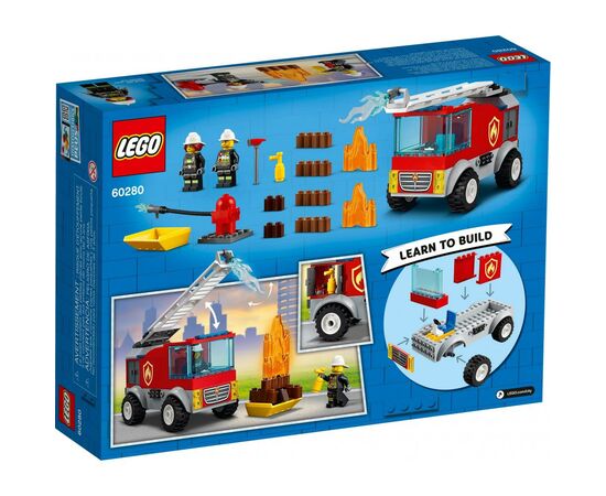 Конструктор LEGO City Fire Пожарная машина с лестницей 88 деталей (60280), изображение 8 Конструктор LEGO City Fire Пожарная машина с лестницей 88 деталей (60280), изображение 8