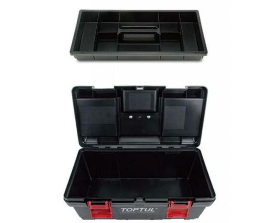 Ящик для инструментов Toptul пластиковый 3 секции 445x240x205 (TBAE0302), изображение 2 Ящик для инструментов Toptul пластиковый 3 секции 445x240x205 (TBAE0302), изображение 2