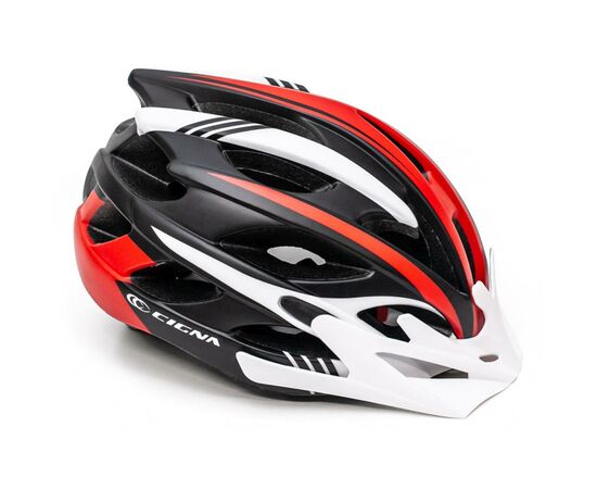 Шолом Cigna WT-016 М 54-57 см Black/White/Red (HEAD-036)