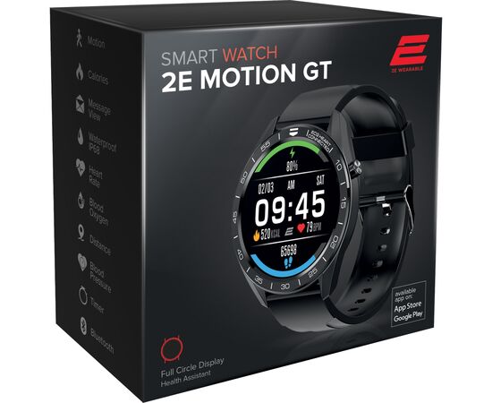 Смарт-часы 2E Motion GT 46 mm Black-Silver (2E-CWW20BKSL), изображение 2