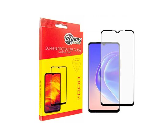 Стекло защитное Dengos Full Glue VIVO V21e (black) (TGFG-193)