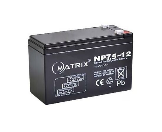 Батарея до ДБЖ Matrix 12V 7.5AH (NP7.5_12)