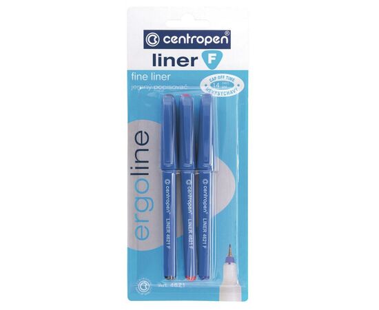 Лайнер Centropen 4621/03 F ergoline, SET, 3 шт. (blister) (4621/3/BL)