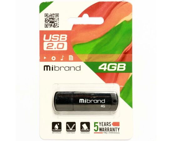 USB флеш накопитель Mibrand 4GB Grizzly Black USB 2.0 (MI2.0/GR4P3B), изображение 2 USB флеш накопитель Mibrand 4GB Grizzly Black USB 2.0 (MI2.0/GR4P3B), изображение 2
