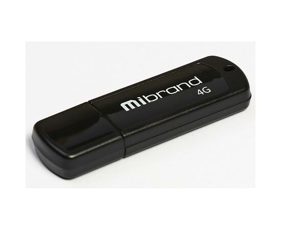 USB флеш накопичувач Mibrand 4GB Grizzly Black USB 2.0 (MI2.0/GR4P3B)