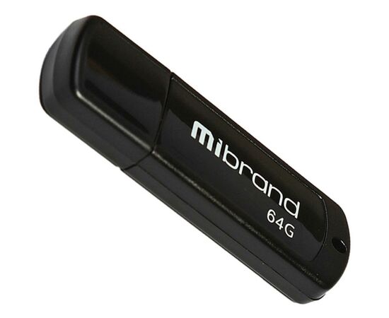 USB флеш накопитель Mibrand 64GB Grizzly Black USB 2.0 (MI2.0/GR64P3B)