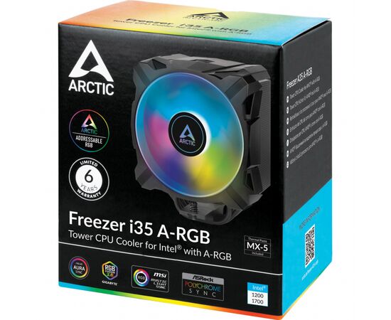 Кулер для процессора Arctic Freezer I35 ARGB (ACFRE00104A), изображение 8 Кулер для процессора Arctic Freezer I35 ARGB (ACFRE00104A), изображение 8