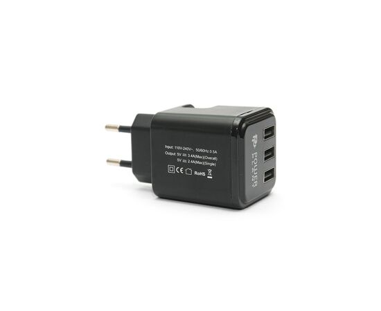 Зарядний пристрій PowerPlant W-360 3*USB/3.4A (DV00DV5065), зображення 3 Зарядний пристрій PowerPlant W-360 3*USB/3.4A (DV00DV5065), зображення 3