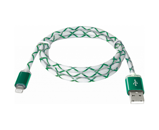 Дата кабель USB 2.0 AM to Lightning 1.0m ACH03-03LT GreenLED backlight Defender (87553), изображение 2 Дата кабель USB 2.0 AM to Lightning 1.0m ACH03-03LT GreenLED backlight Defender (87553), изображение 2
