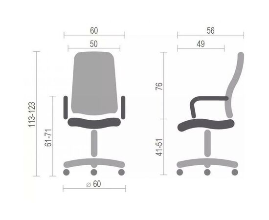 Офисное кресло Аклас Крисс CH MB Серое (15900), изображение 6 Офисное кресло Аклас Крисс CH MB Серое (15900), изображение 6