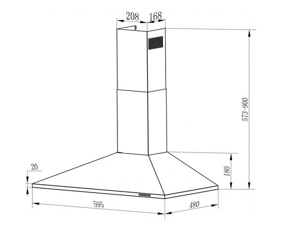 Вытяжка кухонная Grunhelm GVK 214 W, изображение 2
