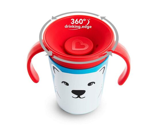 Поильник-непроливайка Munchkin Miracle 360 Trainer cup Белый медведь 177 мл (051776), изображение 3 Поильник-непроливайка Munchkin Miracle 360 Trainer cup Белый медведь 177 мл (051776), изображение 3