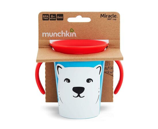 Поильник-непроливайка Munchkin Miracle 360 Trainer cup Белый медведь 177 мл (051776), изображение 6 Поильник-непроливайка Munchkin Miracle 360 Trainer cup Белый медведь 177 мл (051776), изображение 6