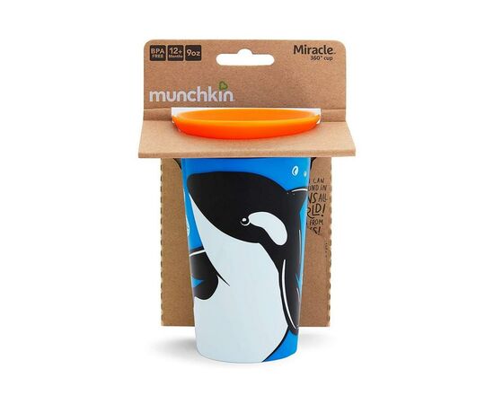 Поїльник-непроливайка Munchkin Miracle 360 Sippy Косатка 266 мл (051778), зображення 6 Поїльник-непроливайка Munchkin Miracle 360 Sippy Косатка 266 мл (051778), зображення 6