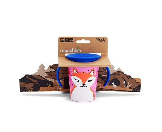 Поильник-непроливайка Munchkin Miracle 360 Trainer cup Лисица 177 мл (051774), изображение 5 Поильник-непроливайка Munchkin Miracle 360 Trainer cup Лисица 177 мл (051774), изображение 5