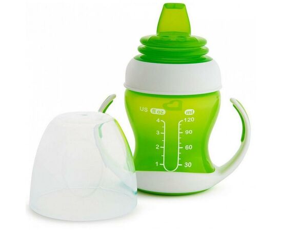 Поїльник-непроливайка Munchkin Gentle Transition 118 мл салатовий (17129.03), зображення 2 Поїльник-непроливайка Munchkin Gentle Transition 118 мл салатовий (17129.03), зображення 2