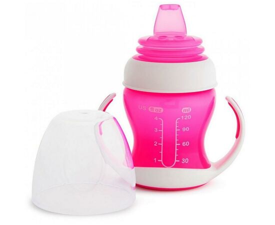 Поїльник-непроливайка Munchkin Gentle Transition 118 мл рожевий (17129.02), зображення 2 Поїльник-непроливайка Munchkin Gentle Transition 118 мл рожевий (17129.02), зображення 2