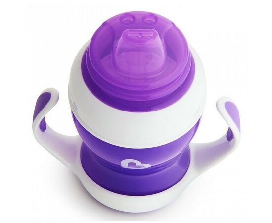 Поїльник-непроливайка Munchkin Gentle Transition 118 мл фіолетовий (17129.04), зображення 3 Поїльник-непроливайка Munchkin Gentle Transition 118 мл фіолетовий (17129.04), зображення 3