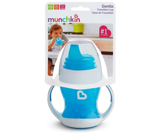 Поїльник-непроливайка Munchkin Gentle Transition 118 мл блакитний (17129.01), зображення 4 Поїльник-непроливайка Munchkin Gentle Transition 118 мл блакитний (17129.01), зображення 4