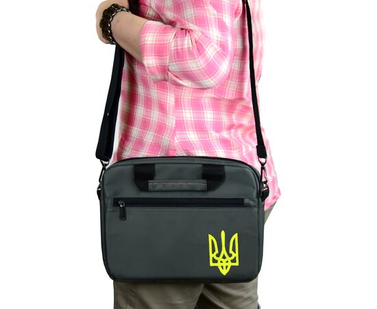 Сумка для ноутбука Porto 12'' PN12 TRIZUB DarkGreen (PN12GP_TRIZ), зображення 7 Сумка для ноутбука Porto 12'' PN12 TRIZUB DarkGreen (PN12GP_TRIZ), зображення 7