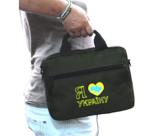 Сумка для ноутбука Porto 12'' PN12 LoveUkraine Green (PN12GR_LoveUkr), изображение 5 Сумка для ноутбука Porto 12'' PN12 LoveUkraine Green (PN12GR_LoveUkr), изображение 5
