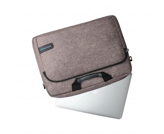 Сумка для ноутбука Grand-X 14'' SB-148 soft pocket Brown (SB-148B), изображение 4 Сумка для ноутбука Grand-X 14'' SB-148 soft pocket Brown (SB-148B), изображение 4