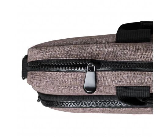 Сумка для ноутбука Grand-X 14'' SB-148 soft pocket Brown (SB-148B), изображение 5 Сумка для ноутбука Grand-X 14'' SB-148 soft pocket Brown (SB-148B), изображение 5