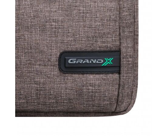 Сумка для ноутбука Grand-X 14'' SB-148 soft pocket Brown (SB-148B), изображение 7 Сумка для ноутбука Grand-X 14'' SB-148 soft pocket Brown (SB-148B), изображение 7