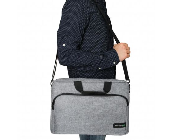 Сумка для ноутбука Grand-X 14'' SB-148 soft pocket Grey (SB-148G), изображение 9 Сумка для ноутбука Grand-X 14'' SB-148 soft pocket Grey (SB-148G), изображение 9