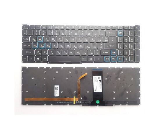 Клавіатура ноутбука Acer Nitro 4 AN515-43/AN515-54/AN517-51/AN715-51 черна з кольор п (A46210)
