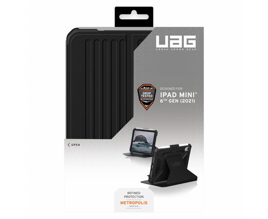 Чехол для планшета Uag Apple iPad mini (2021) Metropolis, Black (123286114040), изображение 7 Чехол для планшета Uag Apple iPad mini (2021) Metropolis, Black (123286114040), изображение 7