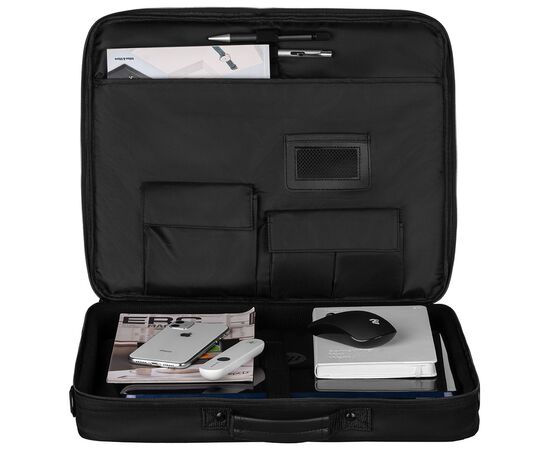 Сумка для ноутбука 2E 17" CBT6817 TopLoad Classic, black (2E-CBT6817BK), изображение 9 Сумка для ноутбука 2E 17" CBT6817 TopLoad Classic, black (2E-CBT6817BK), изображение 9